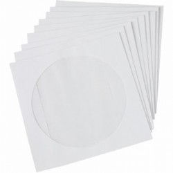Plic Hartie CD cu fereastra - 90g - ALB, set cu 100 plicuri