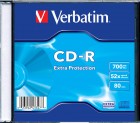 Verbatim CD-R 52X 700Mb ExtraProtection, Slim Case
