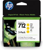 HP 3ED79A pachet 3 cartuse cerneala Yellow, 3 x 29 ml, (HP712)